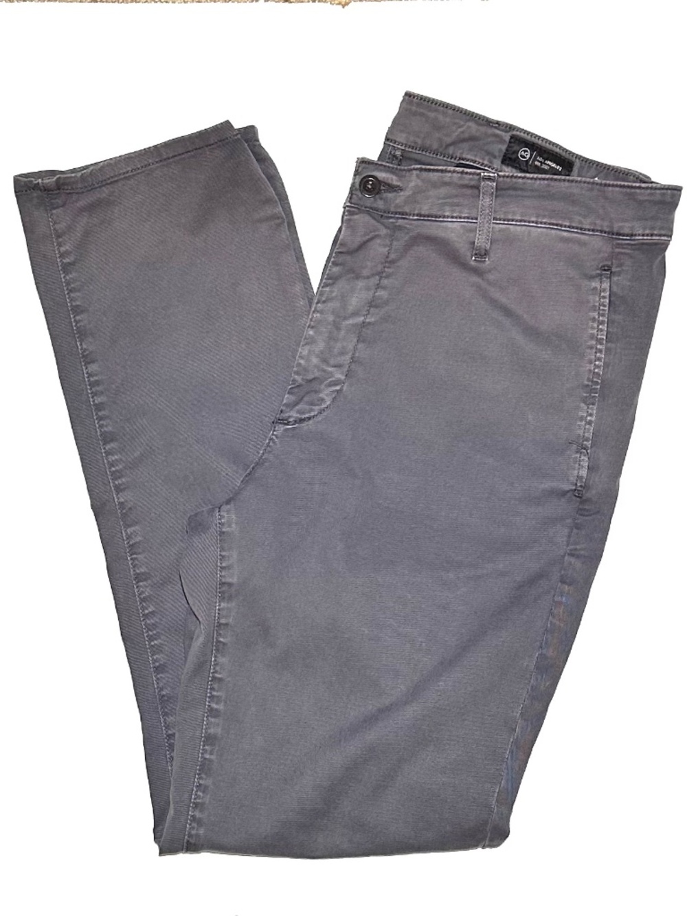 AG Adriano Goldschmied Men’s Khaki Tailored Trousers Kullen Gray Pants 34x32